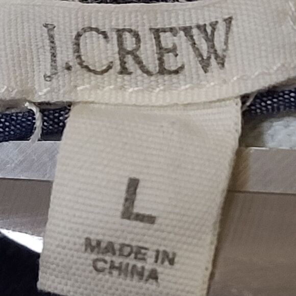 J. Crew Black White Striped Casual Dress Size Large - Picture 6 of 7